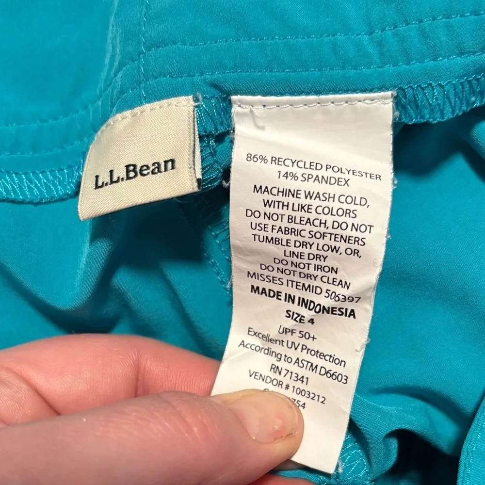 L.L. Bean Women's Teal UPF Athletic Shorts‎ Gorpcore Granola Hiking Outdoors